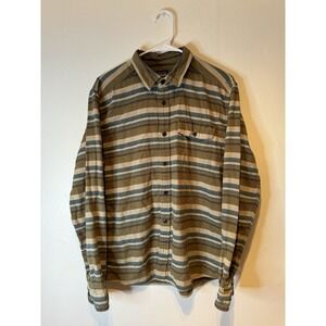 Patagonia Organic Cotton Striped‎ Button Shirt Adult Medium Long Sleeve Mens